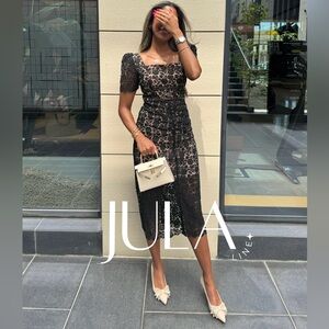 Self Portrait Black Lace Dress Size 2 NWT.